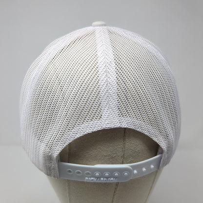 Richardson Snapback Trucker Hat White One Size Embroidered Logo Mesh Back