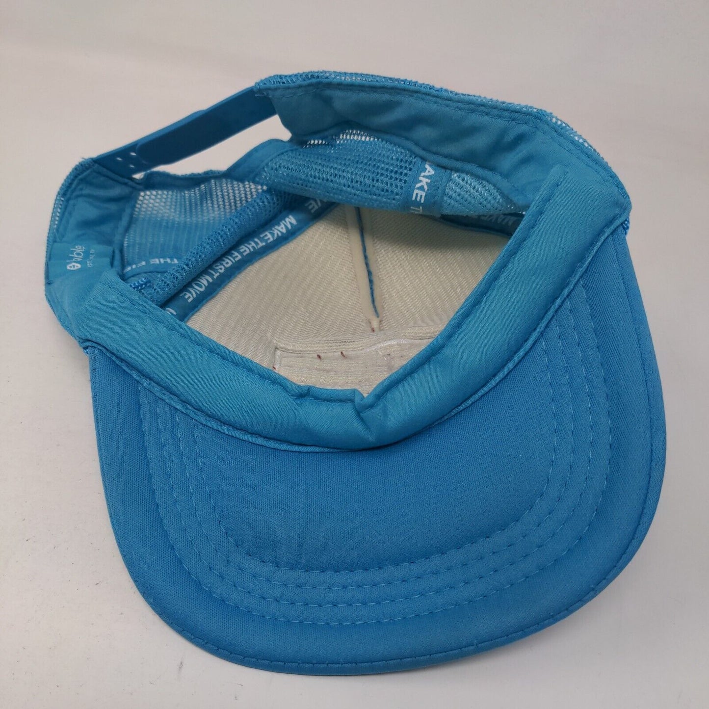Bumble Bff Snapback Trucker Hat Blue One Size Adjustable Mesh Back Rope