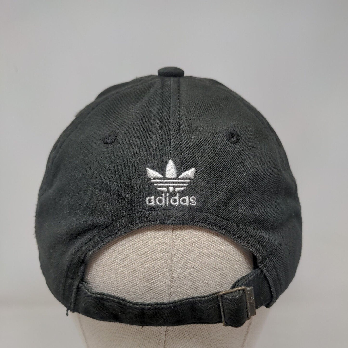 Adidas Trefoil 3 Stripes Women's Slideback Hat Black OSFW Embroidered