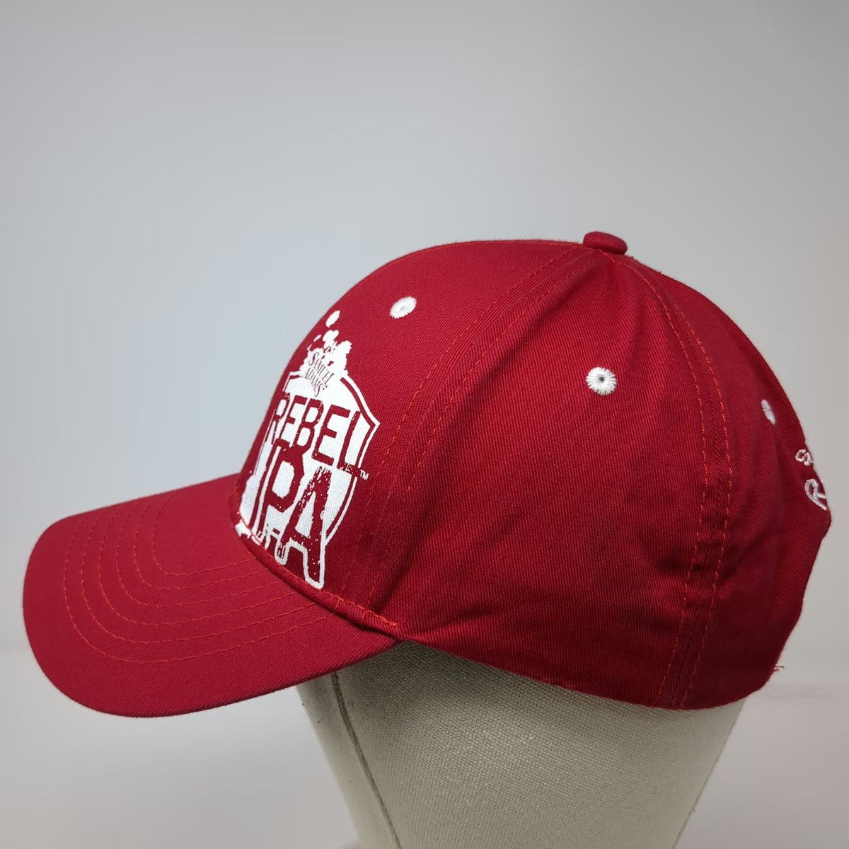 Red Snapback Hat One Size Samuel Adams Rebel IPA Beer Brewery Logo Adjustable
