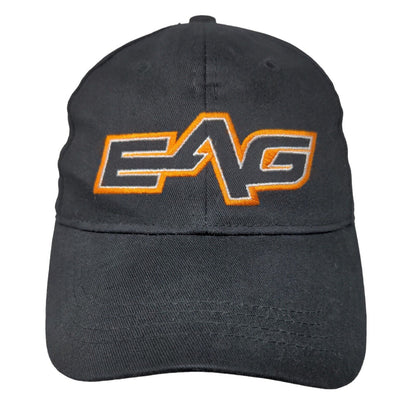 EAG Snapback Hat Black One Size Embroidered Logo Adjustable 6 Panel