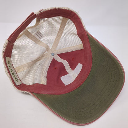 Orvis Fishing Tackle Strapback Mesh Back Trucker Hat Red One Size