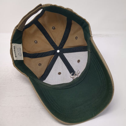 Browning Baseball Cap Brown Green One Size Embroidered Buckmark Deer Logo Hat