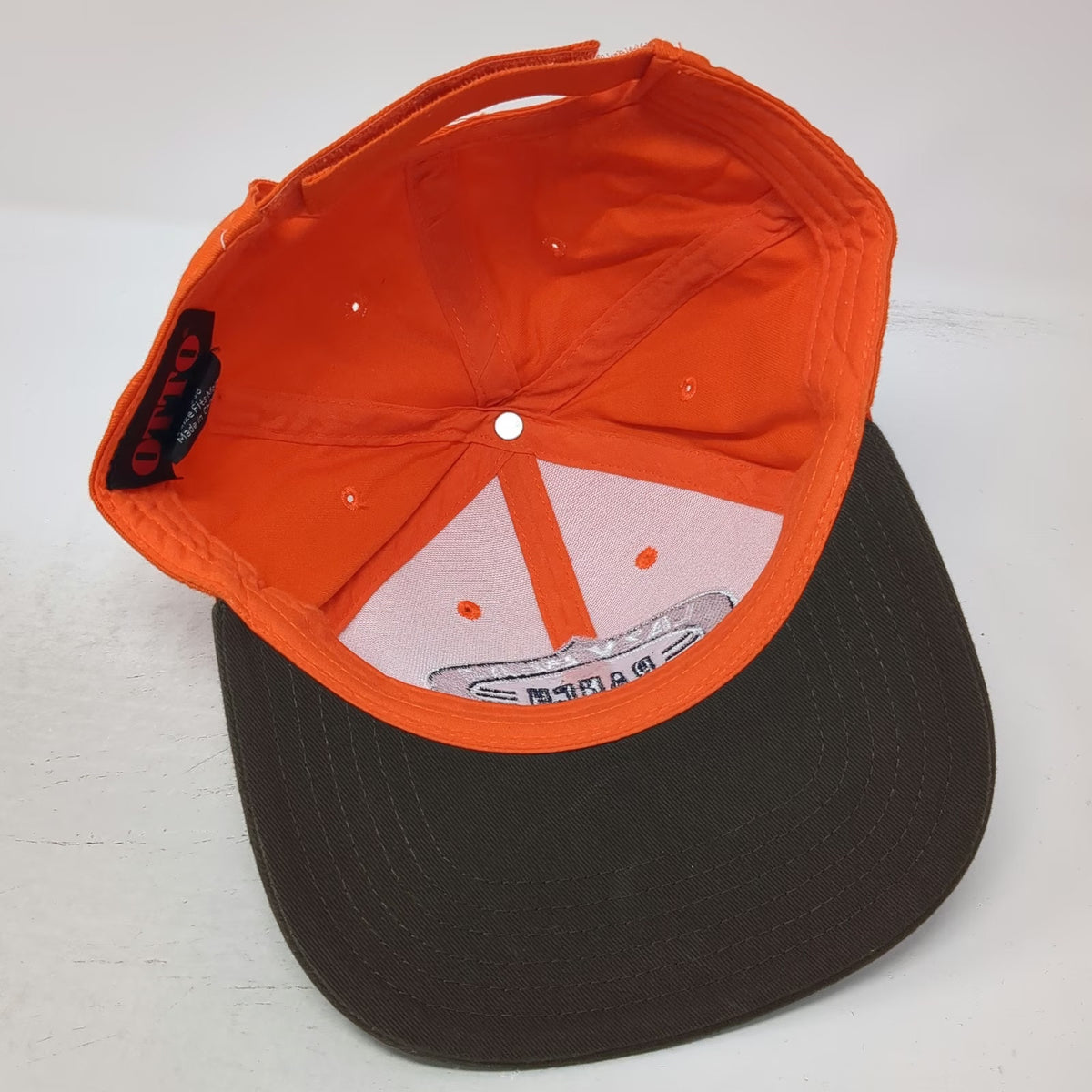 Otto Baseball Cap Orange One Size Lazy Bear Ranch Weiser Idaho Strapback Hat