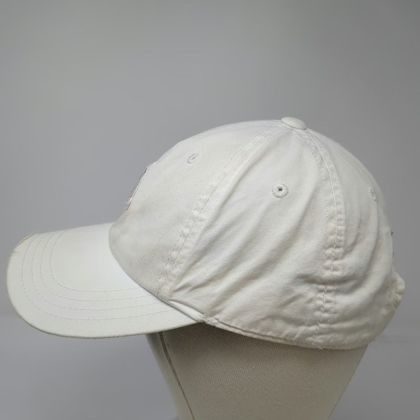 American Needle White Baseball Cap One Size Vineyards CC Naples Green Underbrim