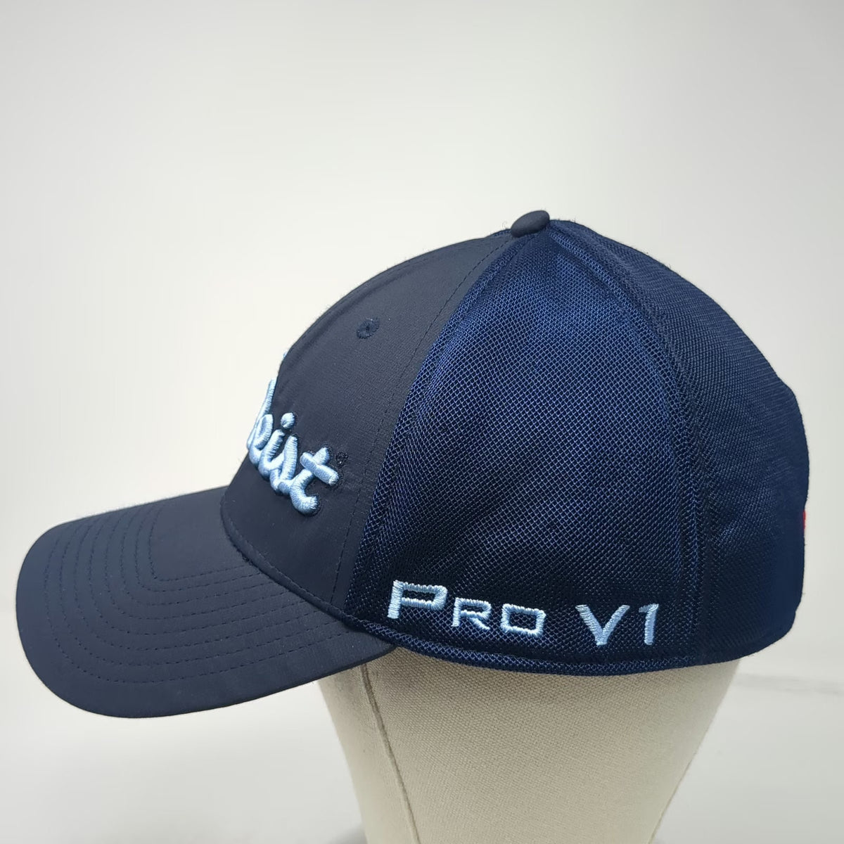 Titleist Baseball Cap Blue XL Fitted Mesh Golf Pro V1 FootJoy Performance Hat