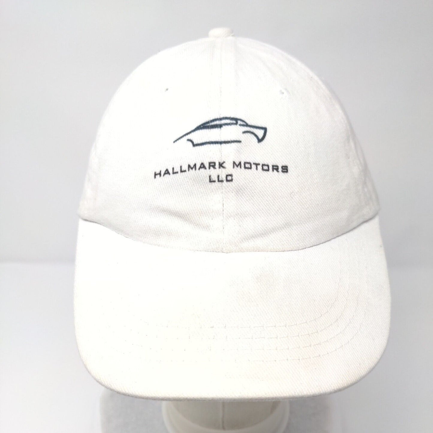 Hallmark Motors LLC Slideback Hat White One Size Adjustable 6 Panel