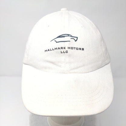 Hallmark Motors LLC Slideback Hat White One Size Adjustable 6 Panel