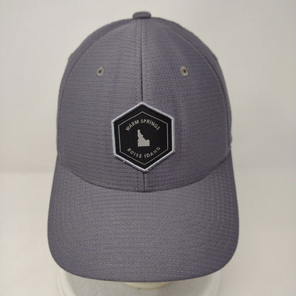 Warm Springs Boise Idaho Fitted Hat Gray S-M Flexfit Travis Mathew