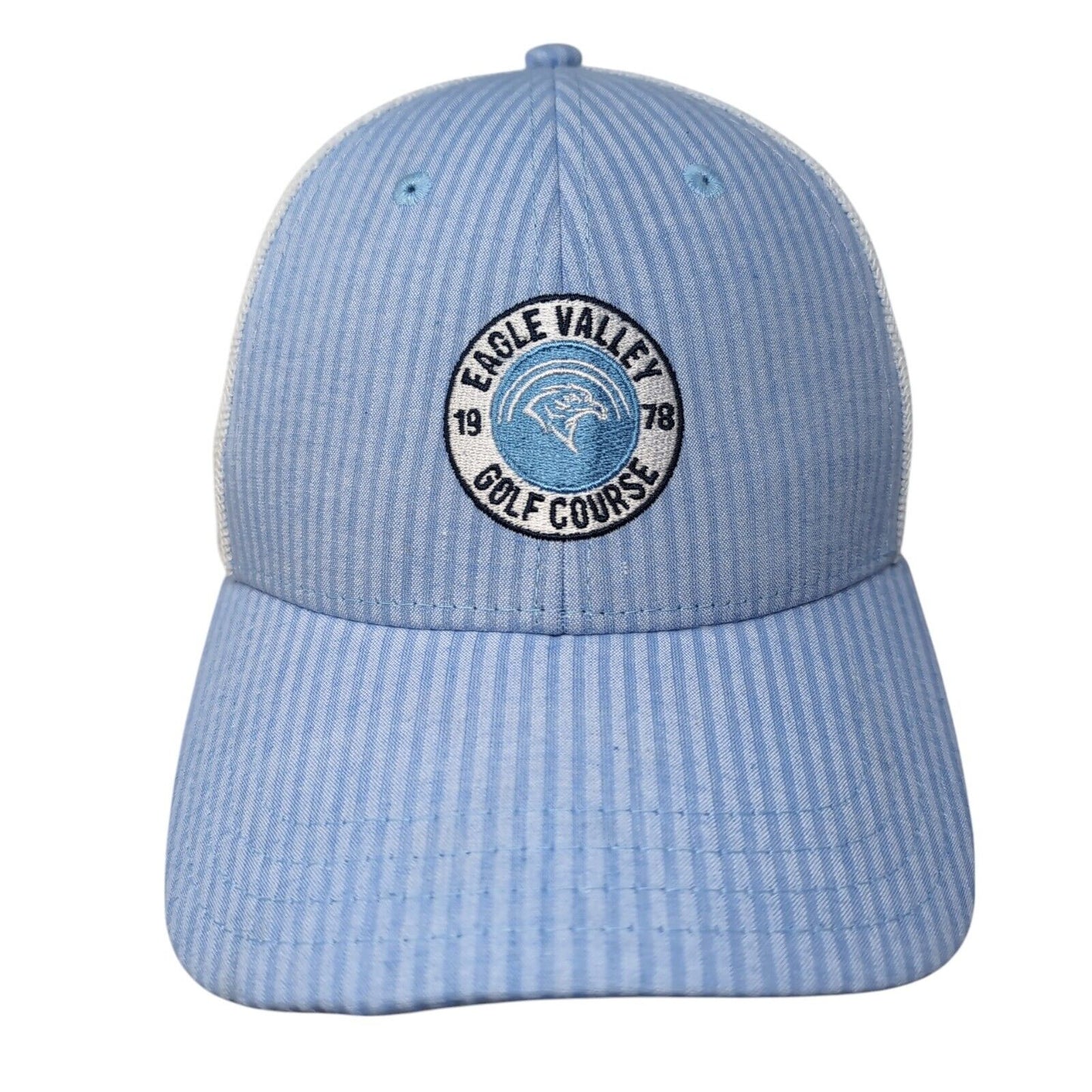 Eagle Valley Golf Course 1978 Snapback Trucker Hat Blue OS Adjustable Pukka