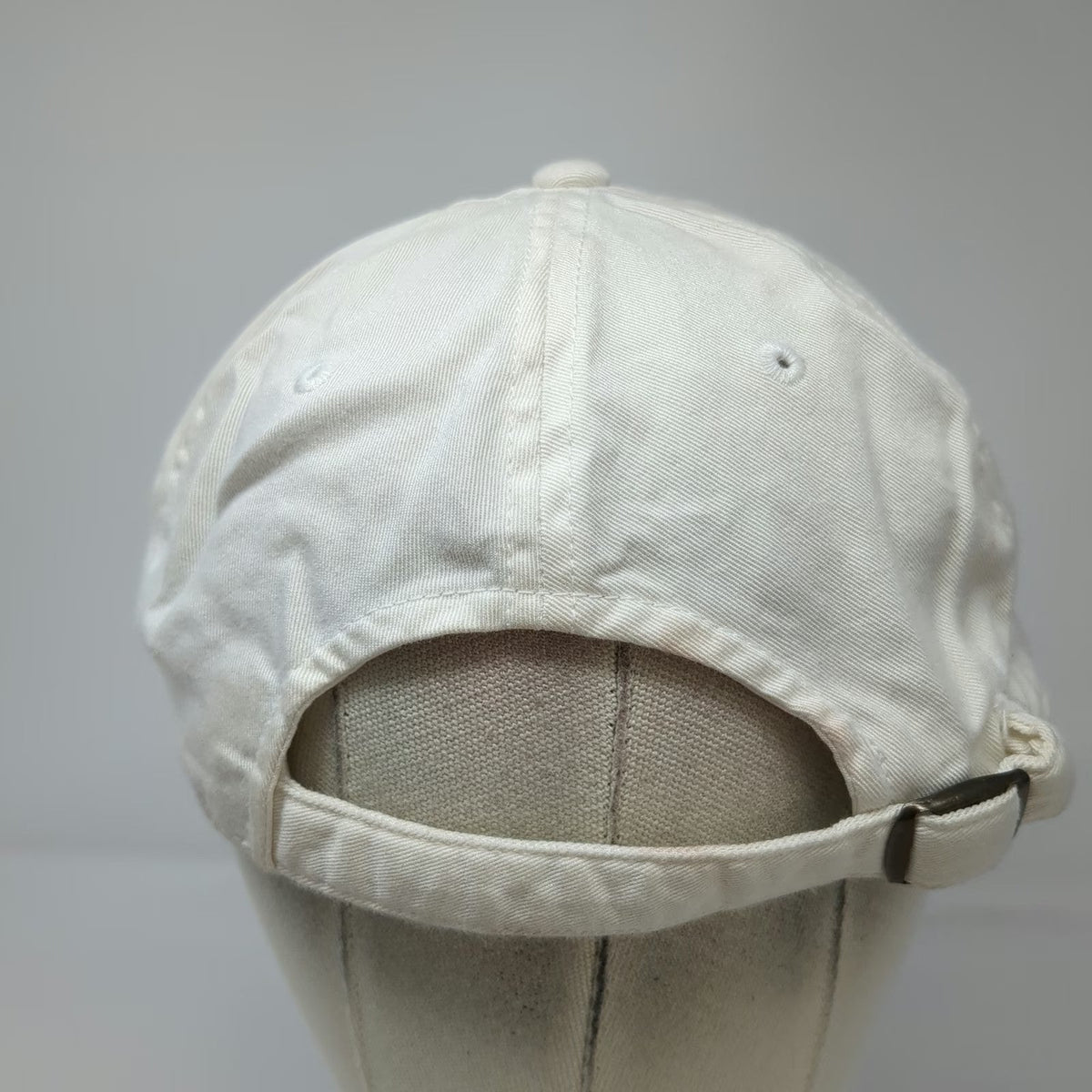 American Needle Baseball Cap White One Size Bamboo Cotton Slideback Plain Hat