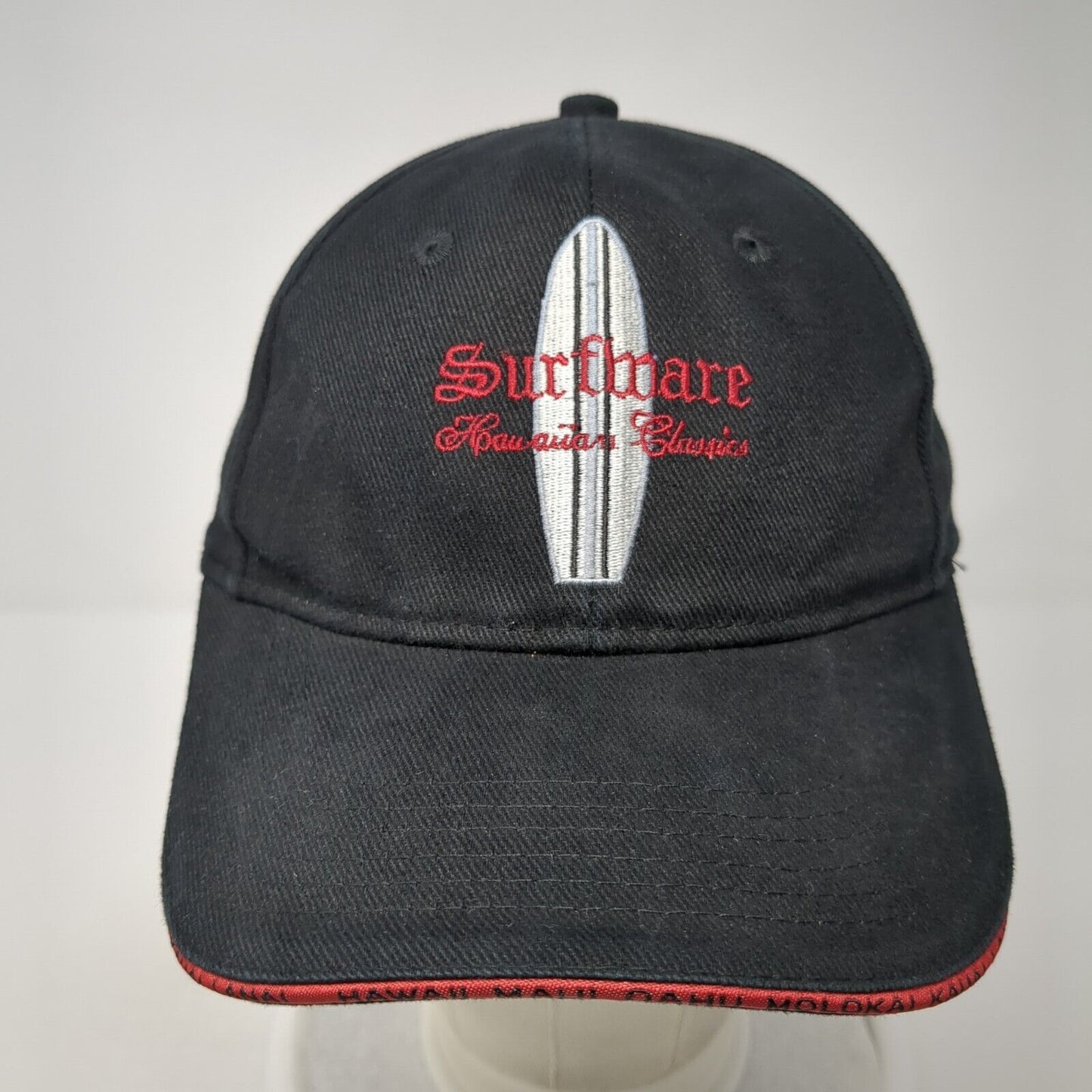 Surfware Hawaiian Classics Fitted Hat Black One Size Embroidered 6 Panel