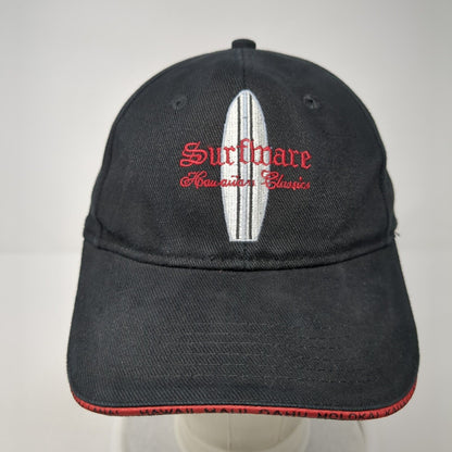 Surfware Hawaiian Classics Fitted Hat Black One Size Embroidered 6 Panel