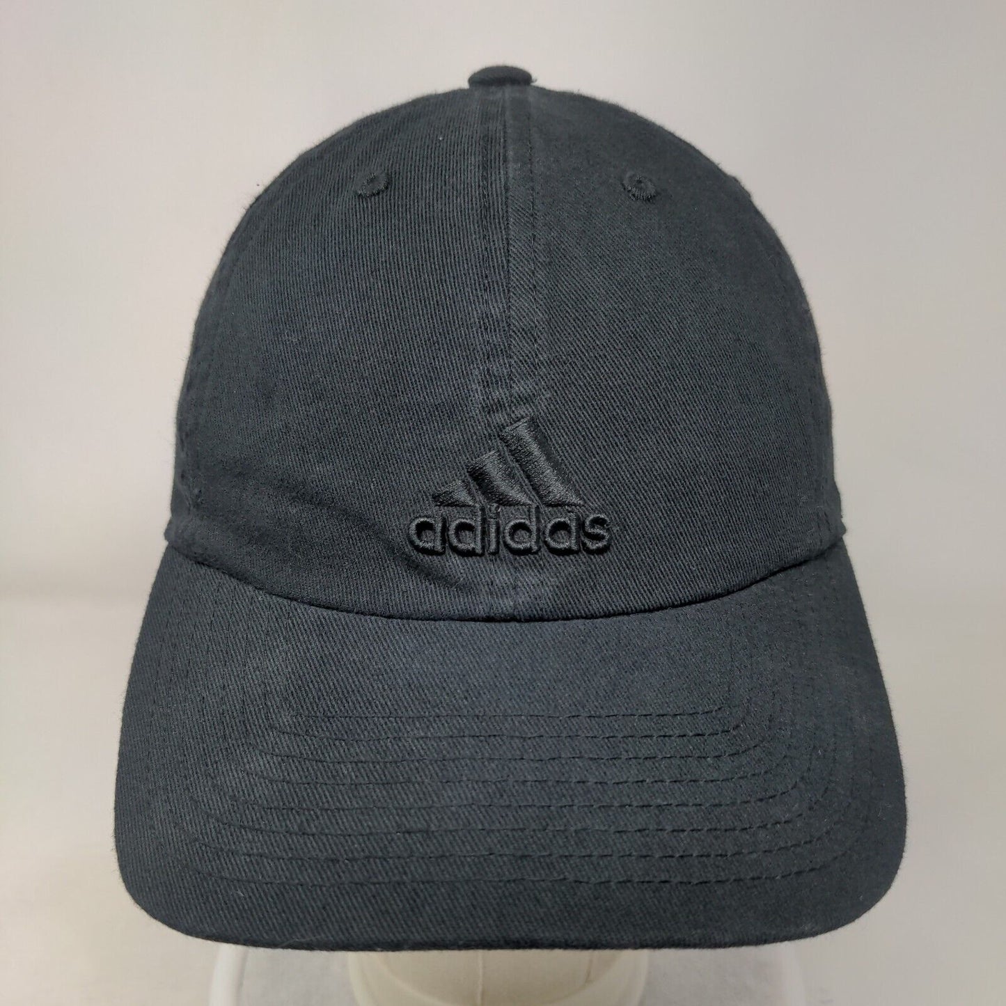 Adidas 3 Stripes Climalite Slideback Hat Black One Size Embroidered