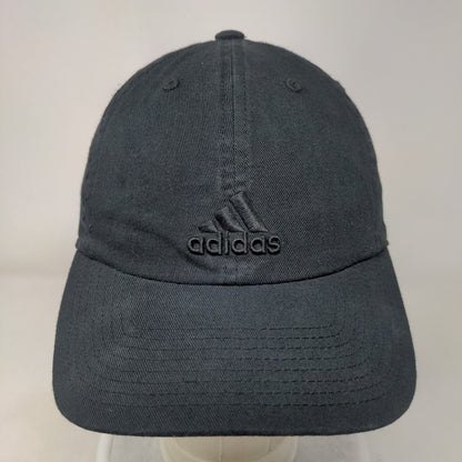 Adidas 3 Stripes Climalite Slideback Hat Black One Size Embroidered