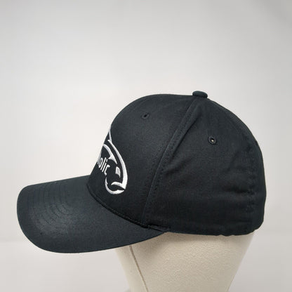 Fishoholic Bend Your Rod Fitted Hat Black S-M Solid Flexfit Yupoong
