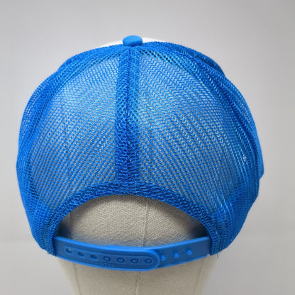 More Fun Than Two 20 Year Olds Rope Trucker Hat Blue One Size Mesh Back