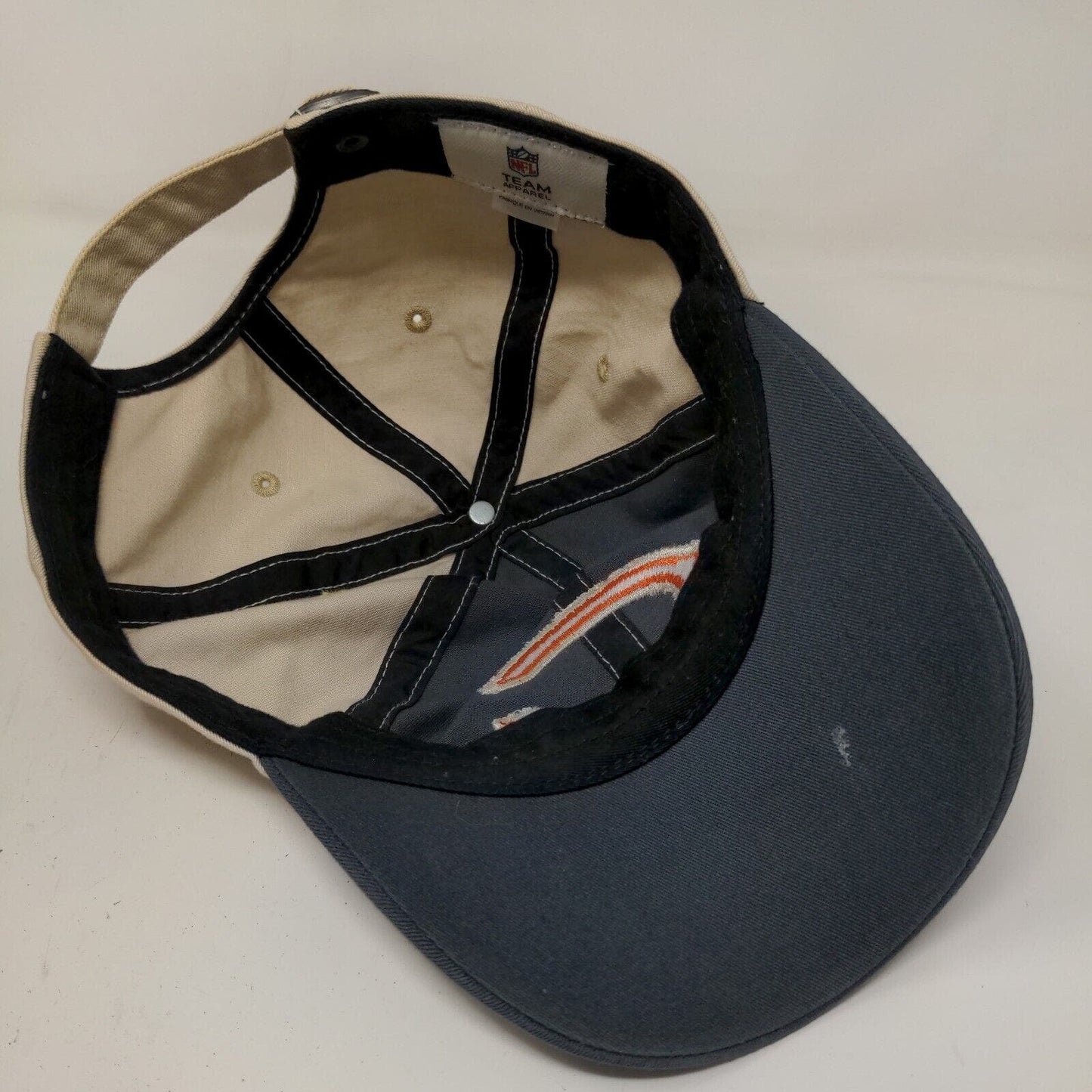 NFL Team Apparel Men's Slideback Hat Blue Time OS Embroidered Chicago Bears Logo