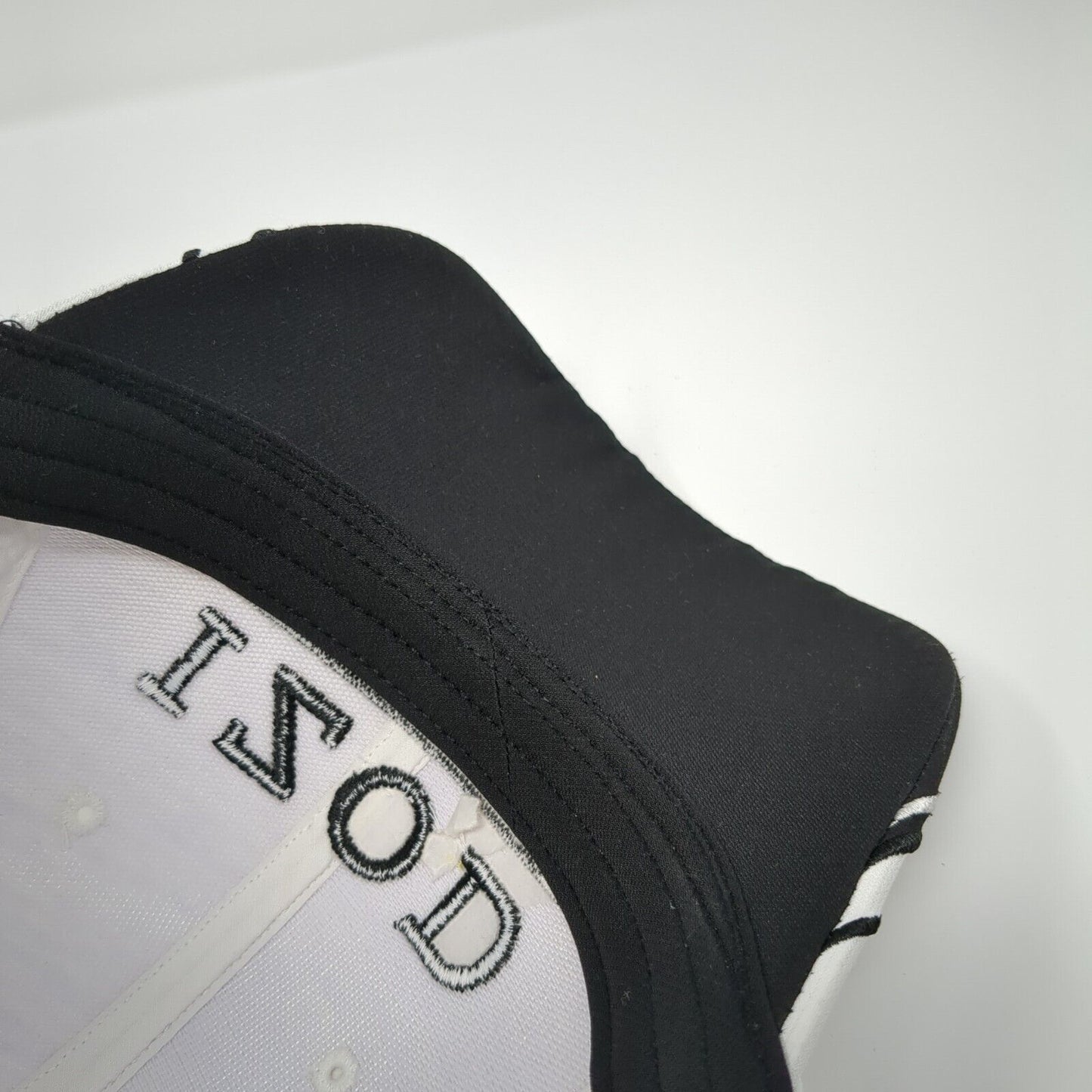 IZOD Slideback Hat White One Size Adjustable Embroidered 6 Panel