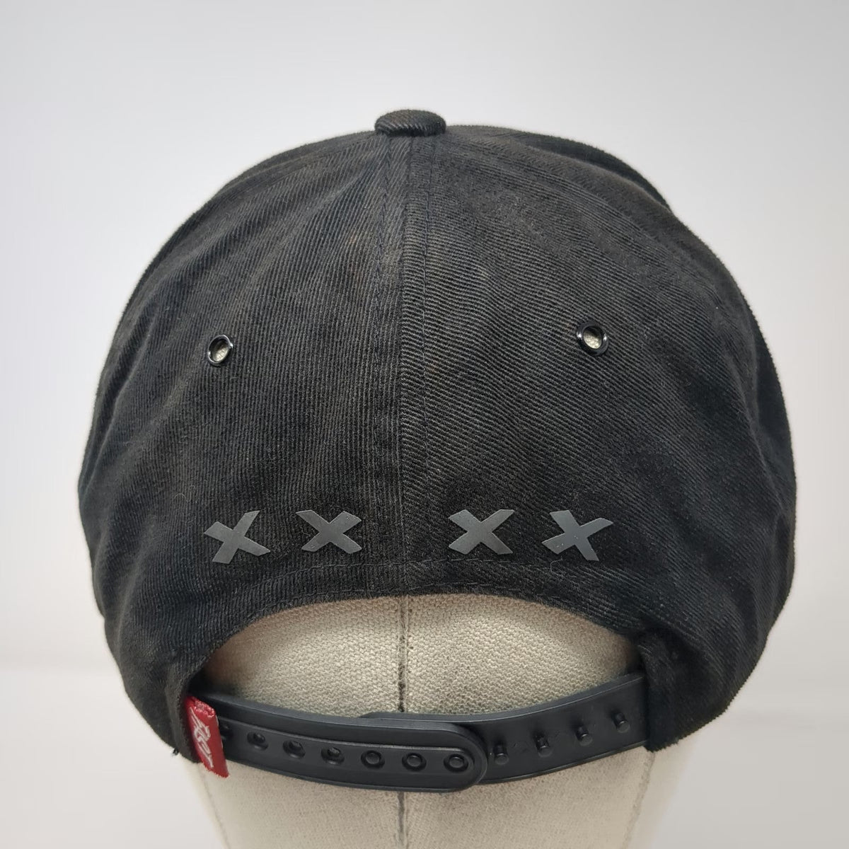 Fasthouse Snapback Hat Black One Size Skull Checkered Flag Cotton Graphic