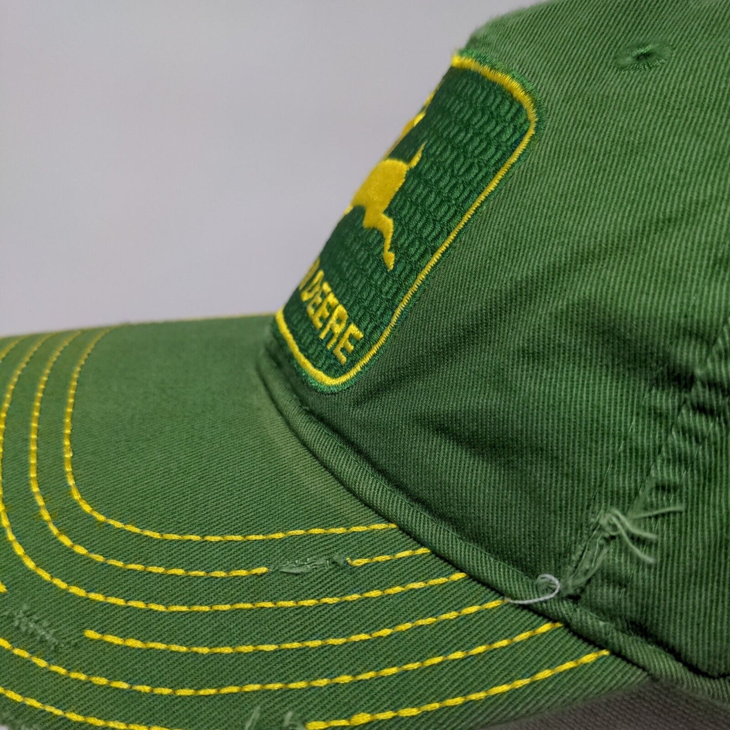 John Deere 1987 Snapback Hat Green OSFM Adjustable Embroidered Distressed Cotton