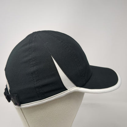 Adidas Baseball Cap Black White One Size Aeroready Strapback Mesh Athletic Hat