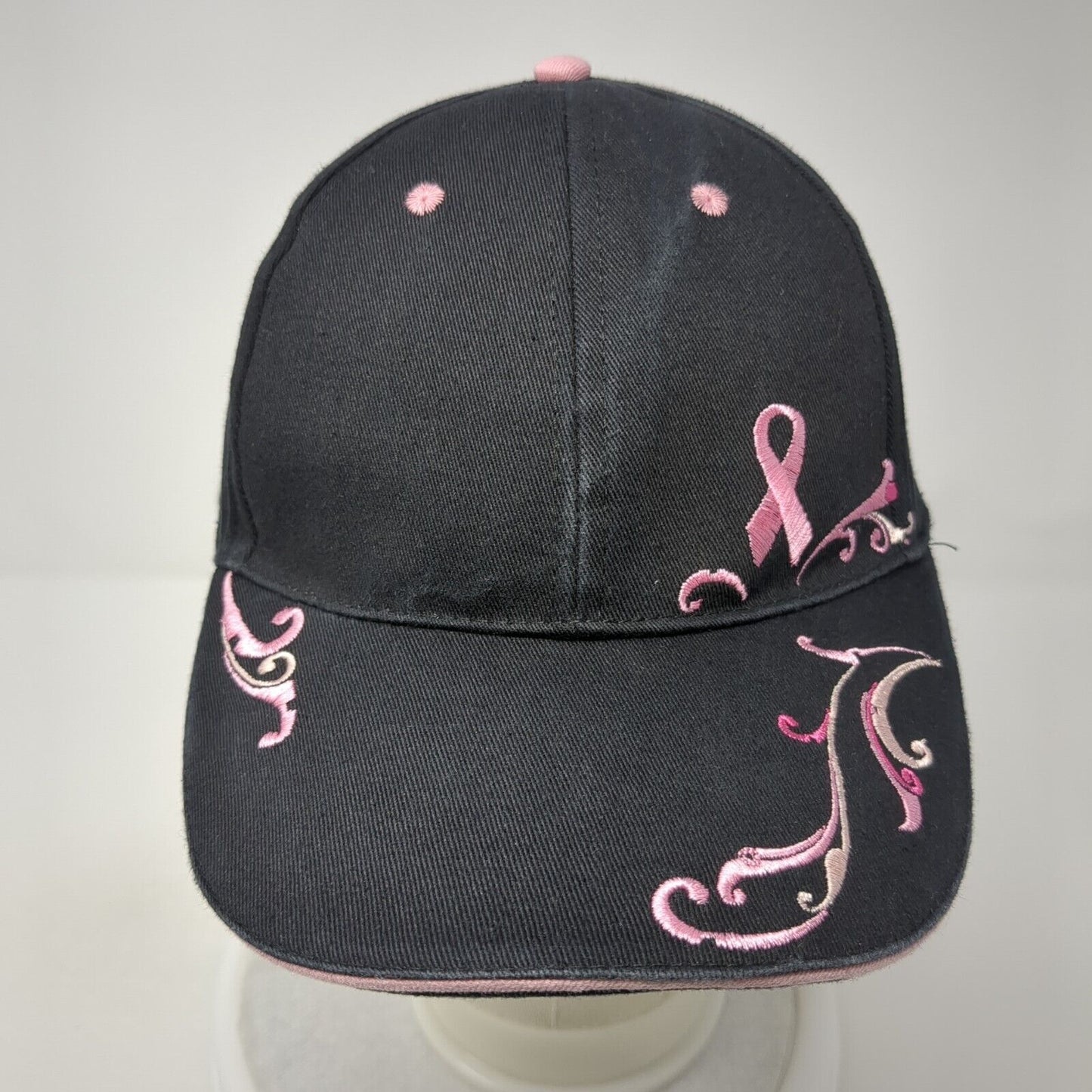 Pink Ribbon Slideback Hat Black One Size The Breast Cancer Site 6 Panel