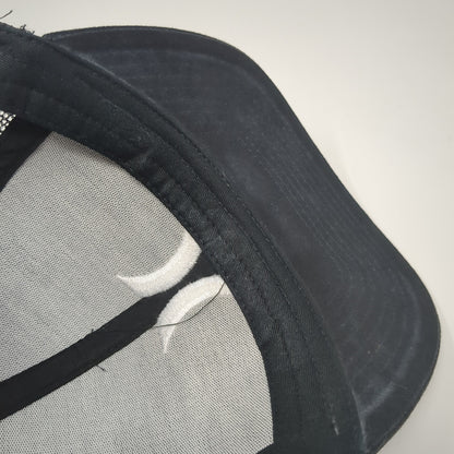 Hurley Snapback Mesh Back Trucker Hat Black One Size Embroidered Logo