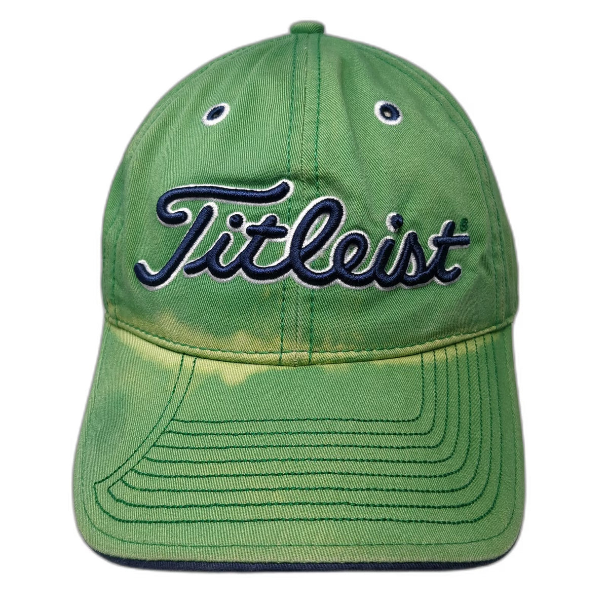 Titleist Baseball Cap Green One Size Blue Logo Slideback Curved Bill Golf Hat