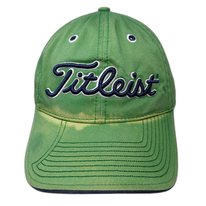 Titleist Baseball Cap Green One Size Blue Logo Slideback Curved Bill Golf Hat