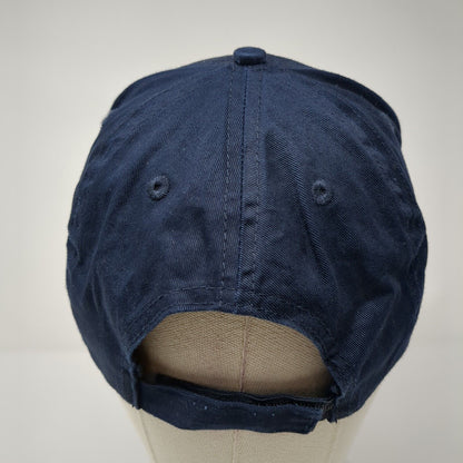 Winnemucca New Holland Strapback Hat Blue One Size Embroidered Otto