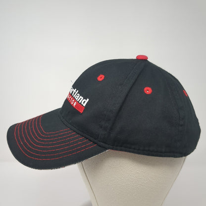 Heartland Tractor Strapback Hat Black One Size Adjustable Embroidered