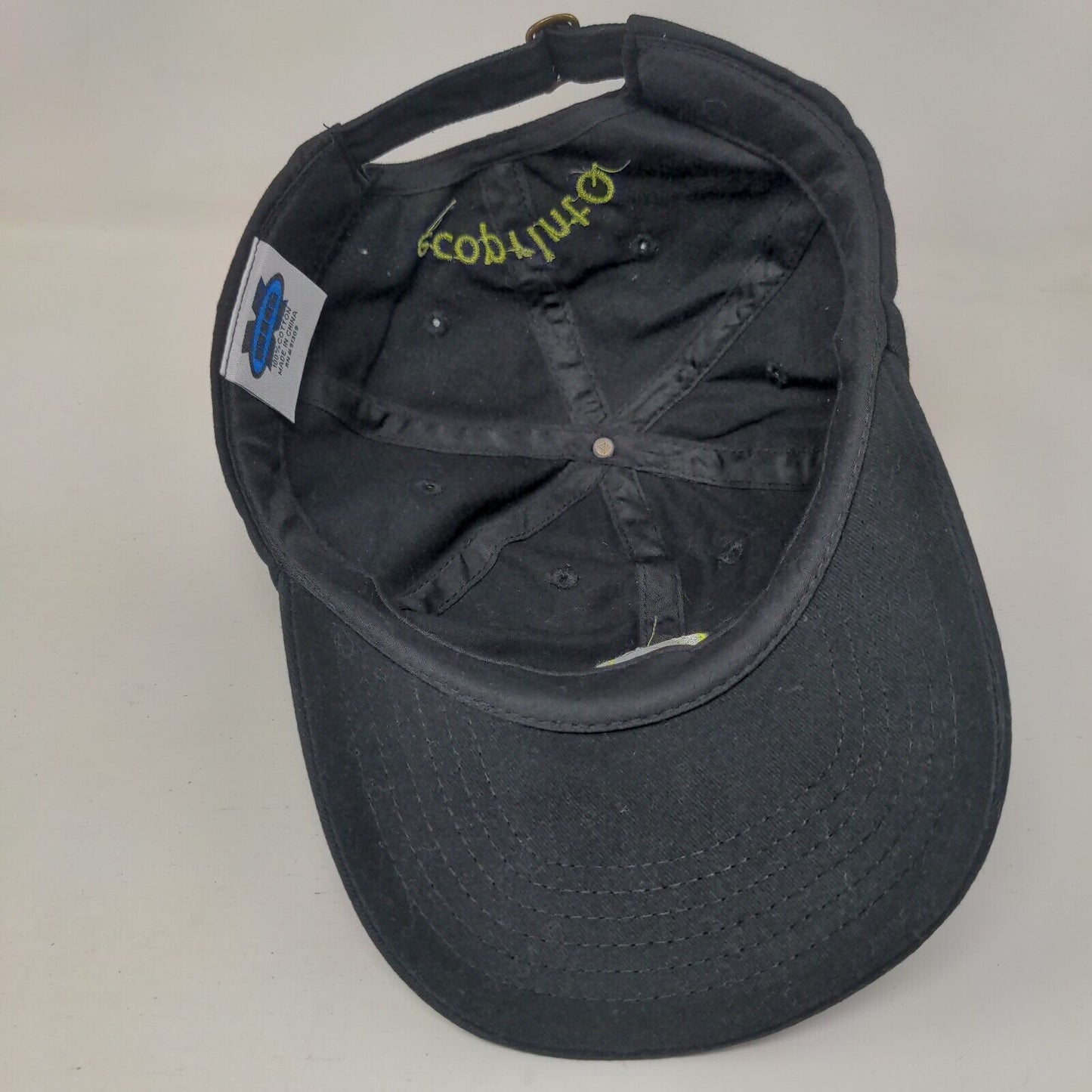 EcoprintQ Slideback Hat Black One Size Embroidered Vent Holes Big X