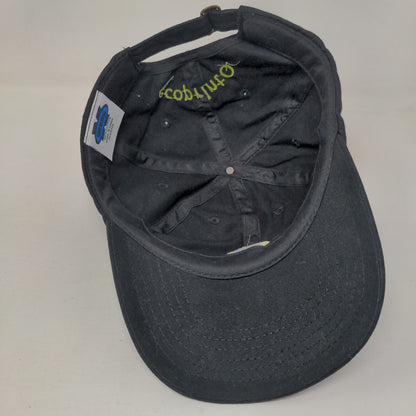 EcoprintQ Slideback Hat Black One Size Embroidered Vent Holes Big X