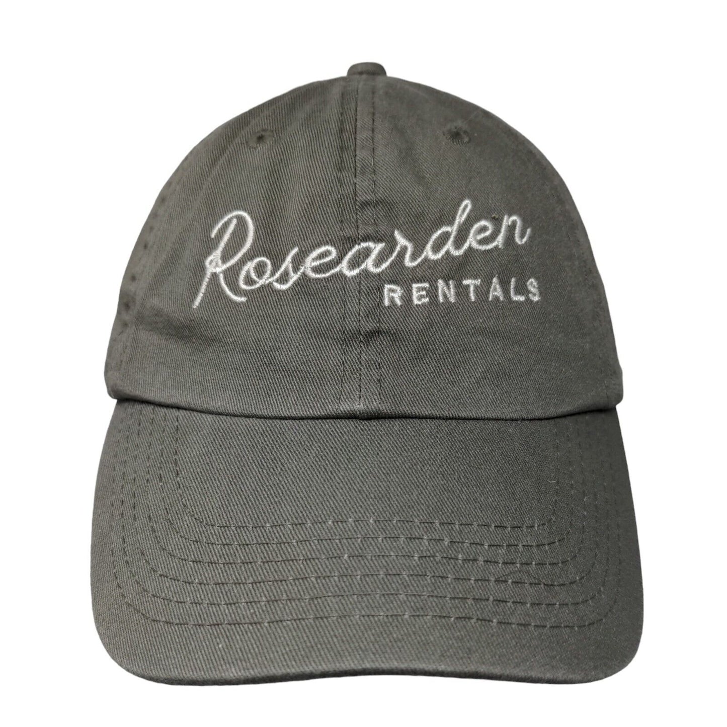 Rosearden Rentals Slideback Hat Brown One Size Embroidered Adjustable