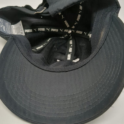 Puma Baseball Cap Black One Size Embroidered Cat Logo Slideback Polyester Hat