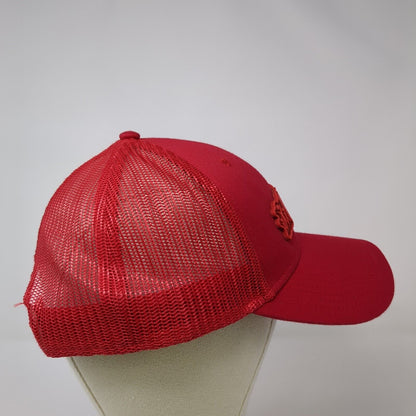 BGO Snapback Trucker Hat Red One Size Adjustable 6 Panel Mesh Back Otto