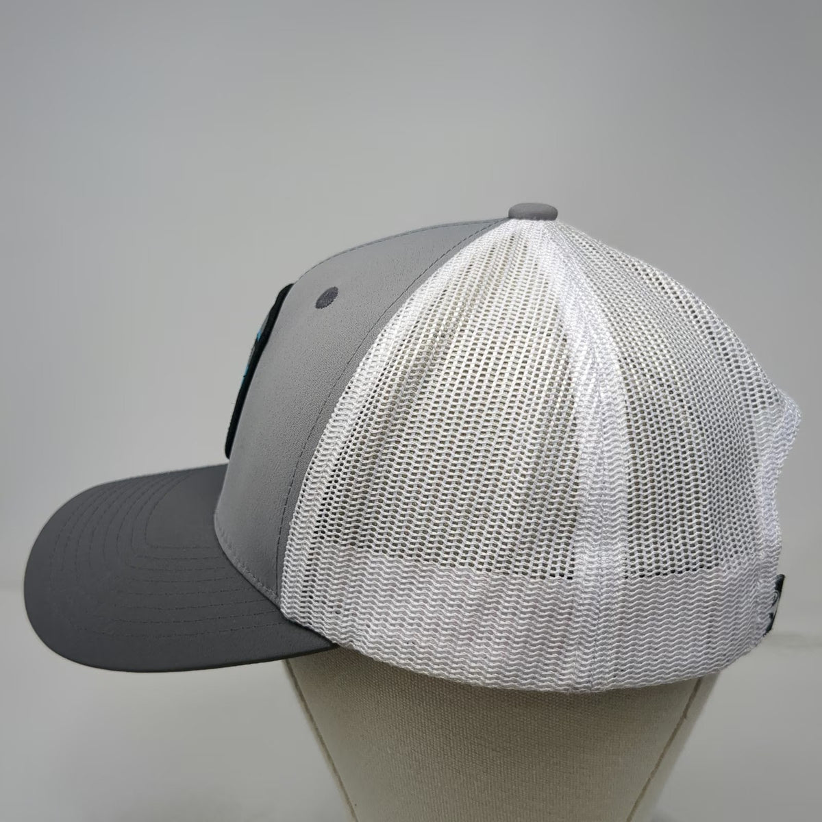 Hooey Trucker Hat Gray One Size Mesh Back Snapback Western Bucking Bronco Patch