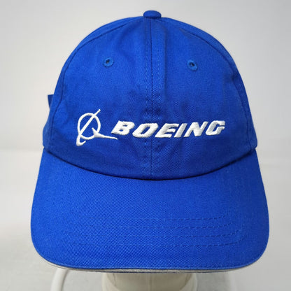 Boeing Baseball Cap Blue One Size Adjustable Embroidered Logo Cotton Hat Curved