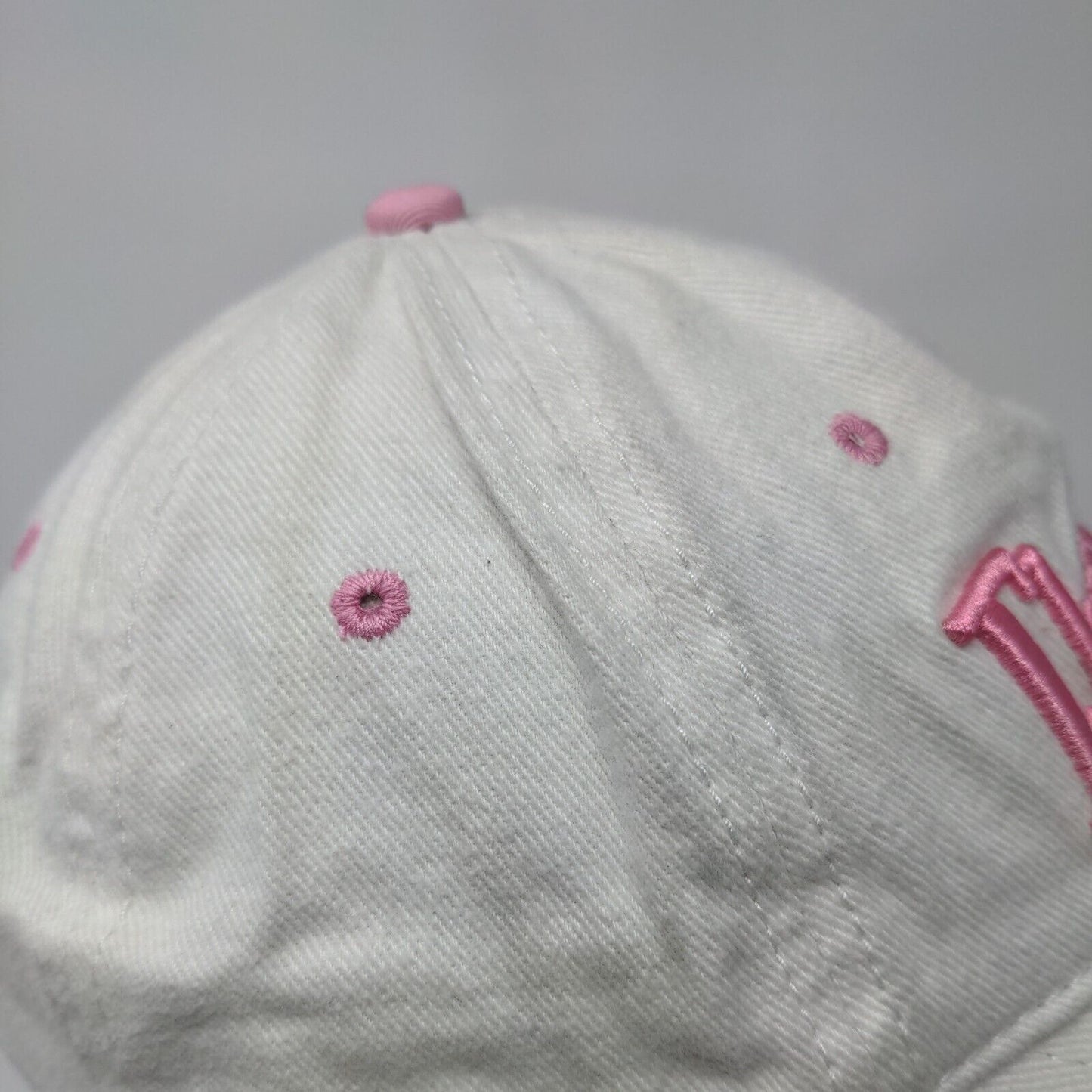 Flamingo Strapback Hat Tan Adult Adjustable Embroidered Vent Holes