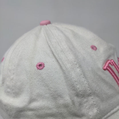 Flamingo Strapback Hat Tan Adult Adjustable Embroidered Vent Holes