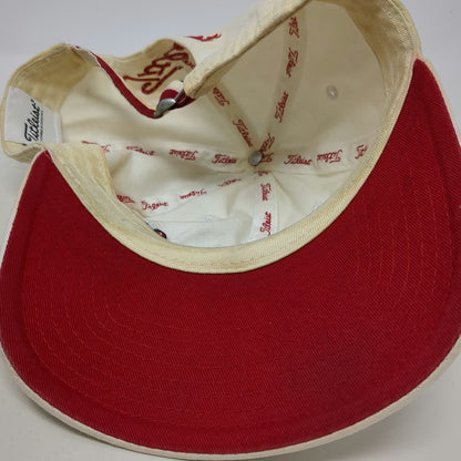 Titleist Baseball Cap Beige One Size USA Logo Embroidered Slideback Cotton Hat