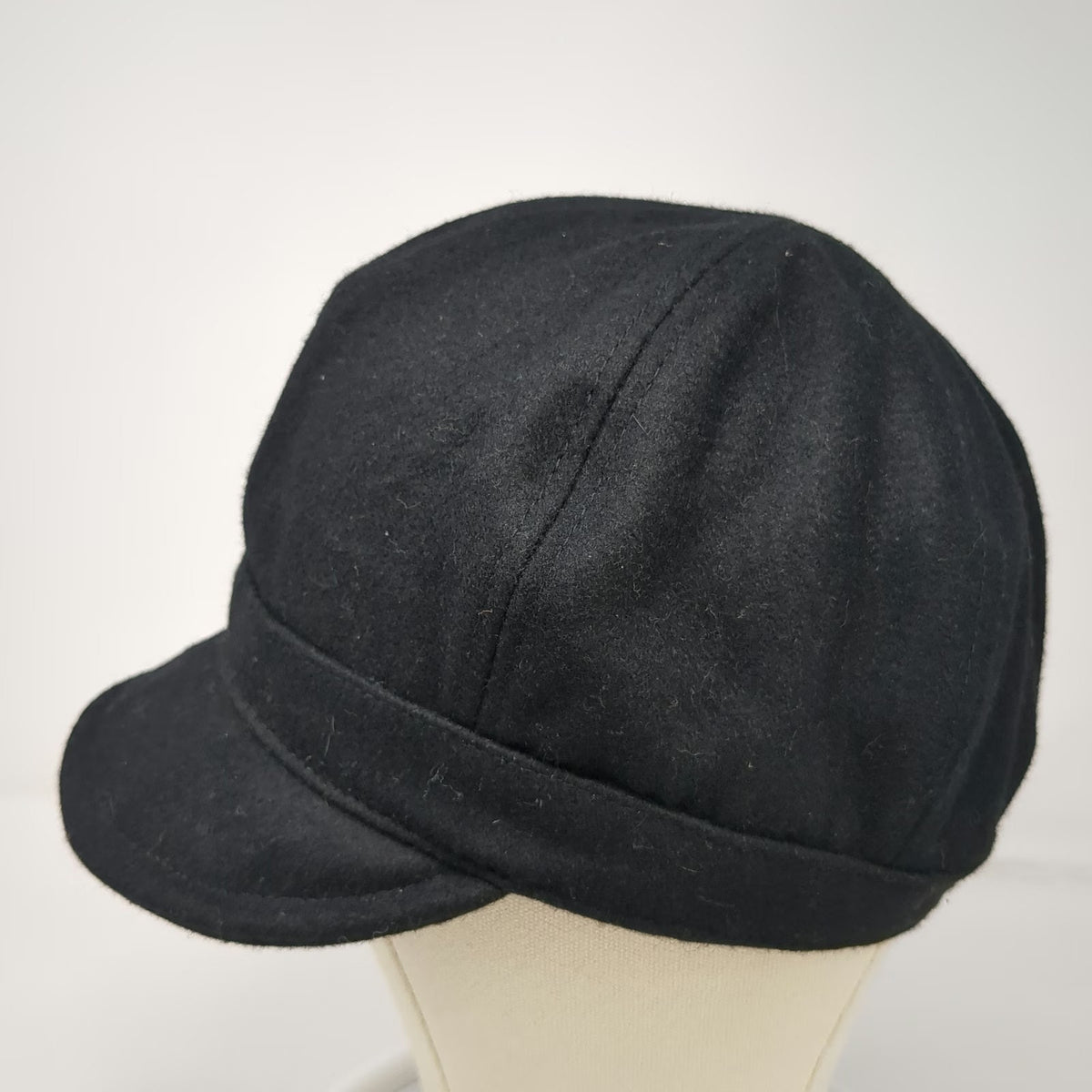 Kate Landry Baseball Cap Black One Size Wool Blend Sequin Flower Beaded Hat