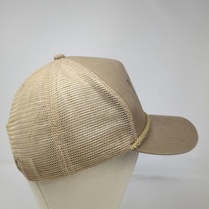 Cobra Rebel Farmers Co-Op Trucker Hat Beige One Size Snapback Rope Mesh