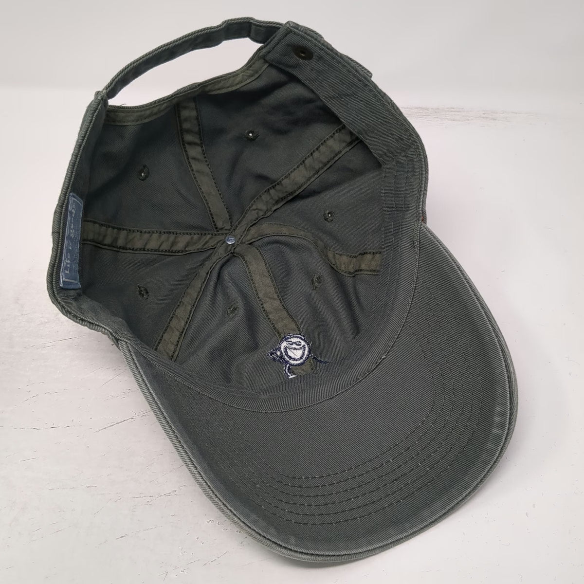 Life is Good Baseball Cap Green One Size Slideback Stick Figure Golfer Hat