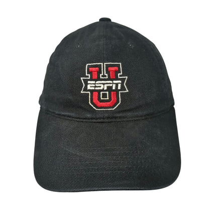Sportsman Baseball Cap Black One Size ESPNU Never Graduate ESPN College Logo Hat
