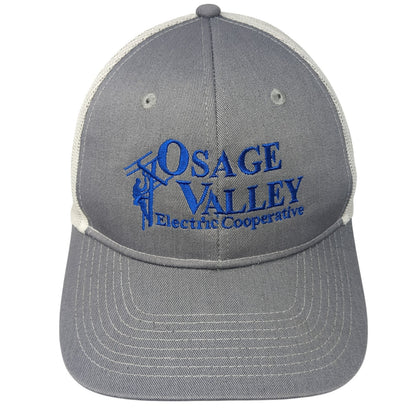 Osage Valley Snapback Trucker Hat Gray One Size Mesh Back Port Authority