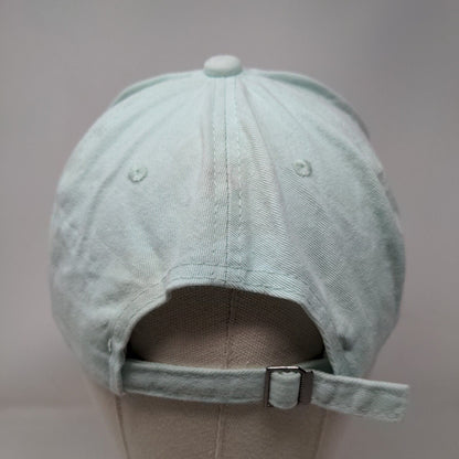 Man Slideback Hat Blue One Size Adjustable Embroidered Vented Holes 6 Panel