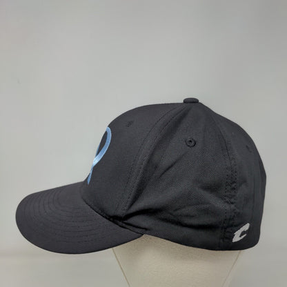 Champro Fitted Hat Black L/XL C Fit Lightweight Embroidered Vented Holes 6 Panel
