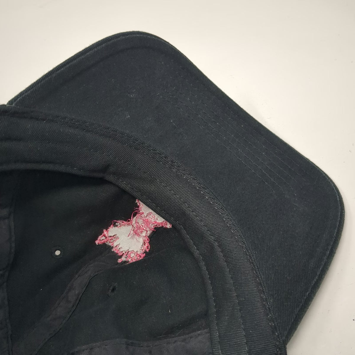 Attitude 101 Baseball Cap Black One Size Pink Embroidered Poizin Wine Skull Hat